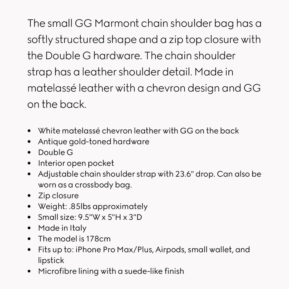 Gucci GG Marmont Small Shoulder Bag - Ivory - Picture 15 of 16